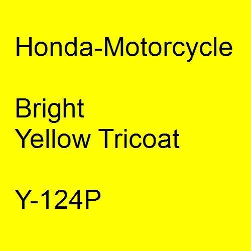 Honda-Motorcycle, Bright Yellow Tricoat, Y-124P.